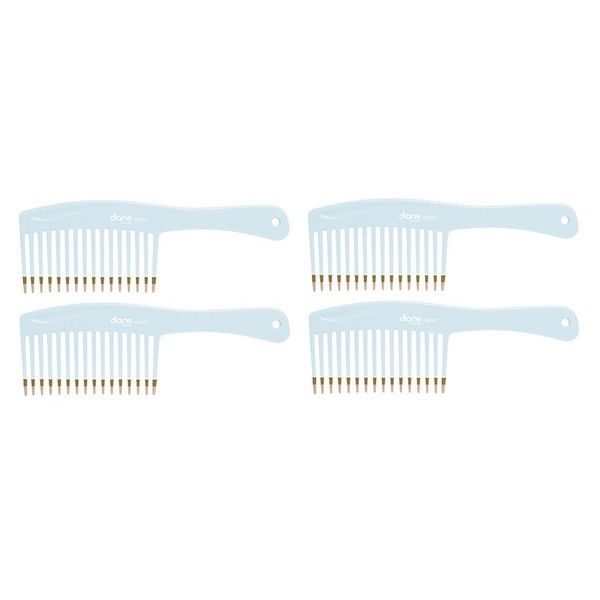 Diane Fromm Mebco 8.75 Inch Tall Teeth Detangler Baby Blue 4 Pieces