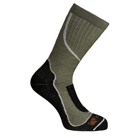 VOORMI High-Performance Light Hike Sock, Mid-Calf, Merino Wool Blend, Sweat-Wicking, Fast Drying, Arch Mesh for Breathability (US, Alpha, Medium, Regular, Regular, Green)