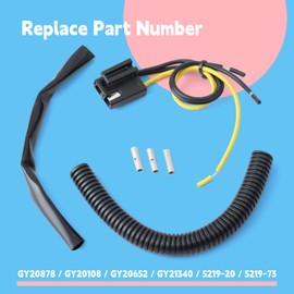 GLOXTED GY20878 Wire Repair Kit with Female Connector Compatible with John Deere PTO Clutch for 145 155C 190C 92H D140 D150 D155 D160 D170 Replace GY20108 GY20652 GY21340 5219-20 5219-73