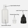 SENENQU 100 Pack 20ml Plastic Dropper Bottles, Translucent Squeeze Bottles