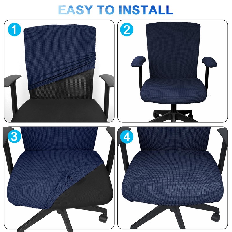 Tallew 4 Pcs Office Chair Covers Set Computer Universal Protective