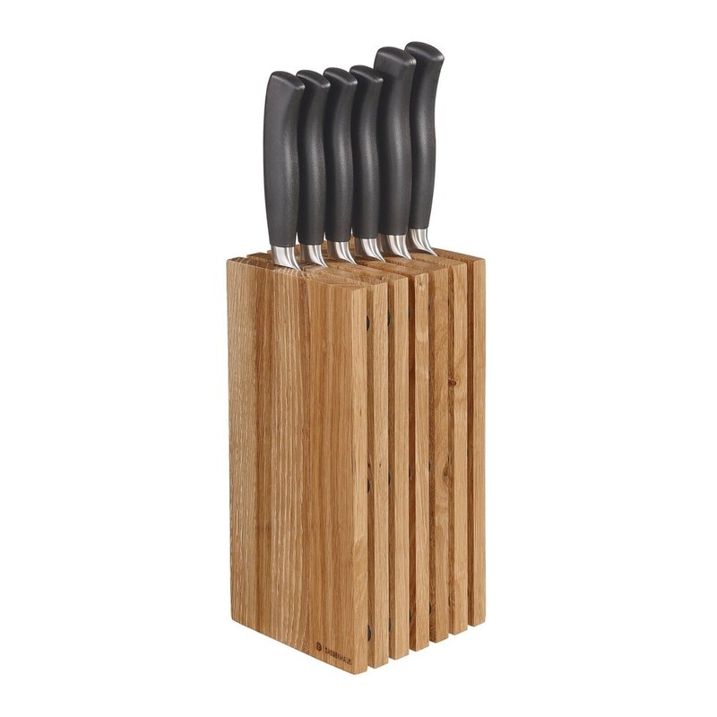 Zassenhaus Slotted Knife Block for 12 Knife Storage, 5.4" x