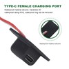 ZIWIMEGO Type-C Female Chassis Charging Port Waterproof with Card Buckle