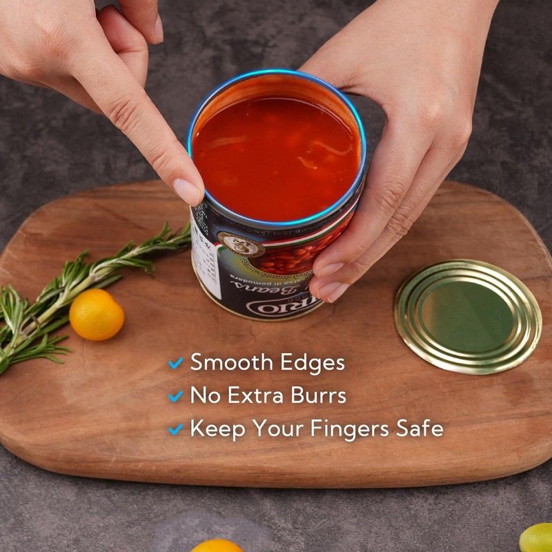 KITCHENDAO Replaceable Can Opener with 2 Extra Blades, Super Sharp