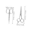 FOMIYES 2pcs Stainless Steel Rounded Nose Hair Scissors Precision -