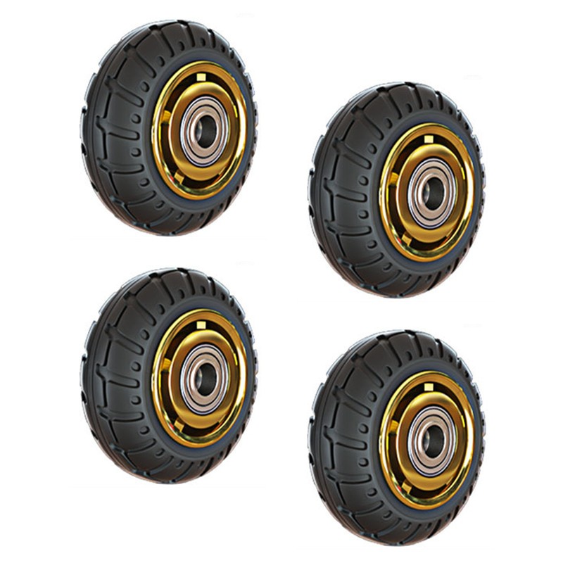 4 Pcs Trolley Wheel Rubber Silent Operation Universal Hand Pull