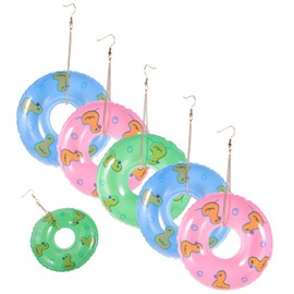 SAFIGLE Unique Swimmer Ring Earrings Lightweight Dangle Earrings for Women Summer Beach Jewelry 3 Pairs