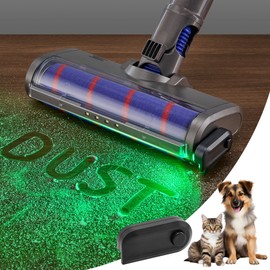 Morrean Pet Hair Detector Light, Green Ray Shows All Cat Dog Hair Fur, Universal Vacuum Cleaner Attachment Suitable for All Vacuum Cleaner