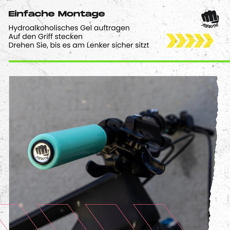 Ridefyl Bike Handlebar Grips Yellow One Size