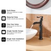 BWE Bronze Vessel Sink Faucet Waterfall Single Handle Bathroom Faucet