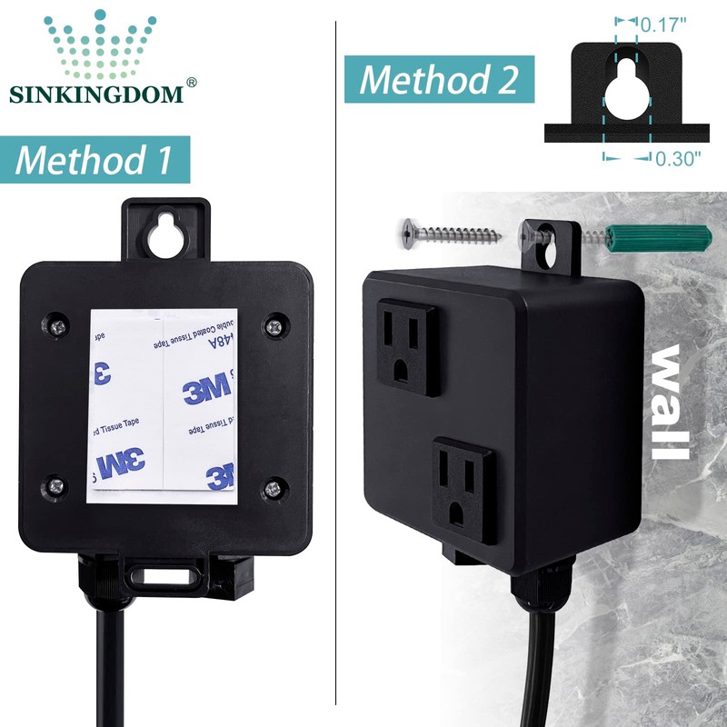 SINKINGDOM SinkTop Air Switch Kit (Long Full Brass Button) for