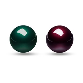 Perixx Peripro-303X2A Trackball 1.34" Replacement Ball for M570, M575, PERIMICE-517/520/717/720 and Other 1.34" Trackball Mouse, Glossy Red and Green (Pack of 2)