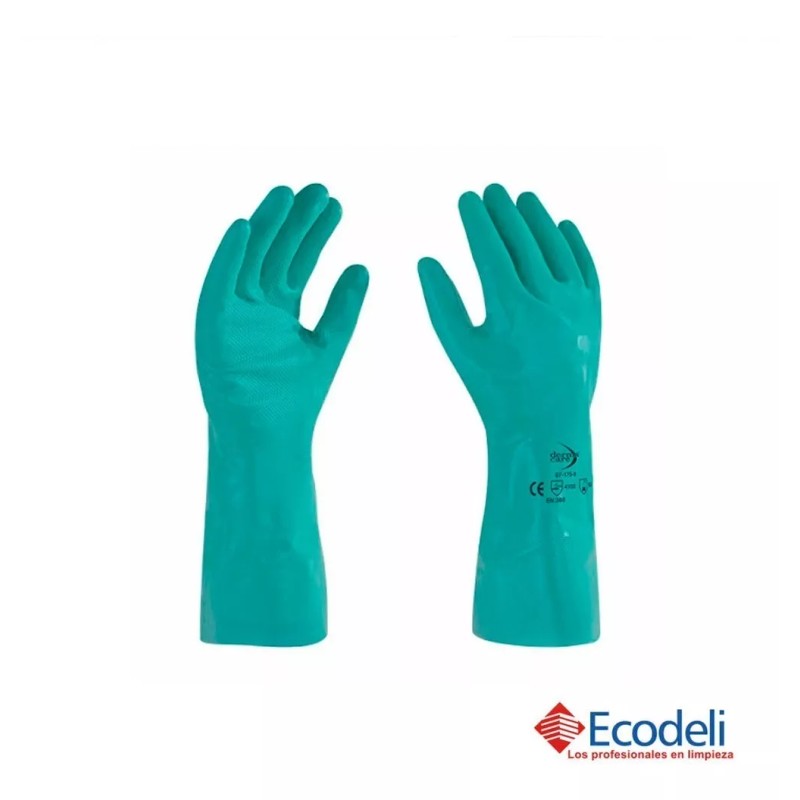 ECODELI Guante Nitrilo Verde 6 Pares