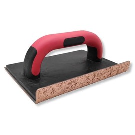 Carbide sanding board made of tungsten carbide with angled side and 2-component handle, grain size K36, suitable for roughening masonry etc.