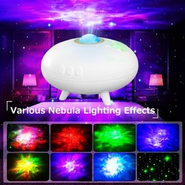 UINOKU Galaxy Projector with Remote, projecting Vivid Northern Lights. Customize Color, Brightness and Speed to Create a Dreamy Atmosphere in Your Bedroom or Living Room as an Adult