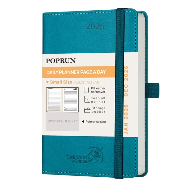 POPRUN Calendar 2026 Daily Planner Soft Cover 16 x 10.5