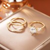 Degolso 3Pcs 14K Gold Plated Stackable Rings for Women Non
