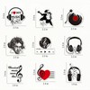 100 PCS Classical Music Stickers, Vinyl Decorative Decals with Musical