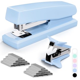 Blue Office Stapler, 25 Sheet Capacity with 2000 Staples and Staple Remover, Desktop Stapler,Blue Office Supplies for Students and Office Clerks