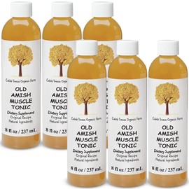 Caleb Treeze Old Amish Muscle Tonic 8 fl oz, Leg & Foot Cramps Relief, Restless Legs, Muscle Cramps & Spasm Relief - Pack of 6