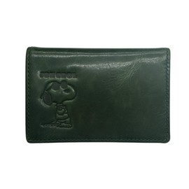 Nadaya vin Peanuts 73325 Snoopy Pass Case, JOE COOL Monogram Green, Genuine Leather, Cowhide Leather, H2.0 x 4.3 x 0.4 inches (75 x 110 x 10 mm)