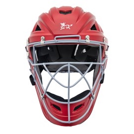 Jadekylin Baseball Catchers Helmet Matte (Red Small)