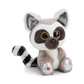 NICI Glubschis Lemur King Lou Cuddly Toy, 15 cm, White, Soft Plush Toy, Cute Plush Toy for Cuddling and Playing, for Children and Adults, Great Gift Idea - 61776