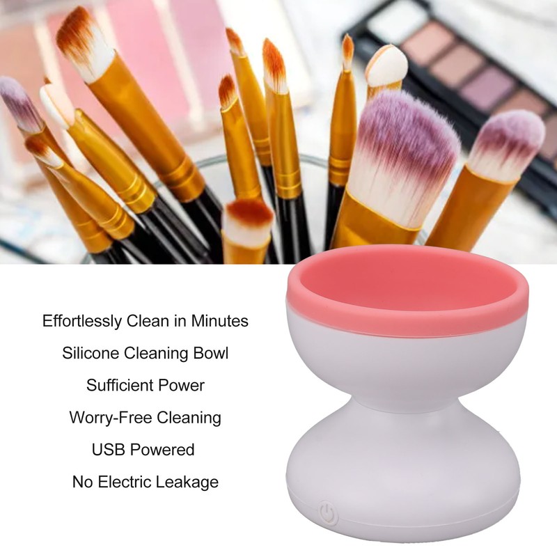 Electric Makeup Brush Cleaner Machine Portable Automatic USB Cosmetic Brushes