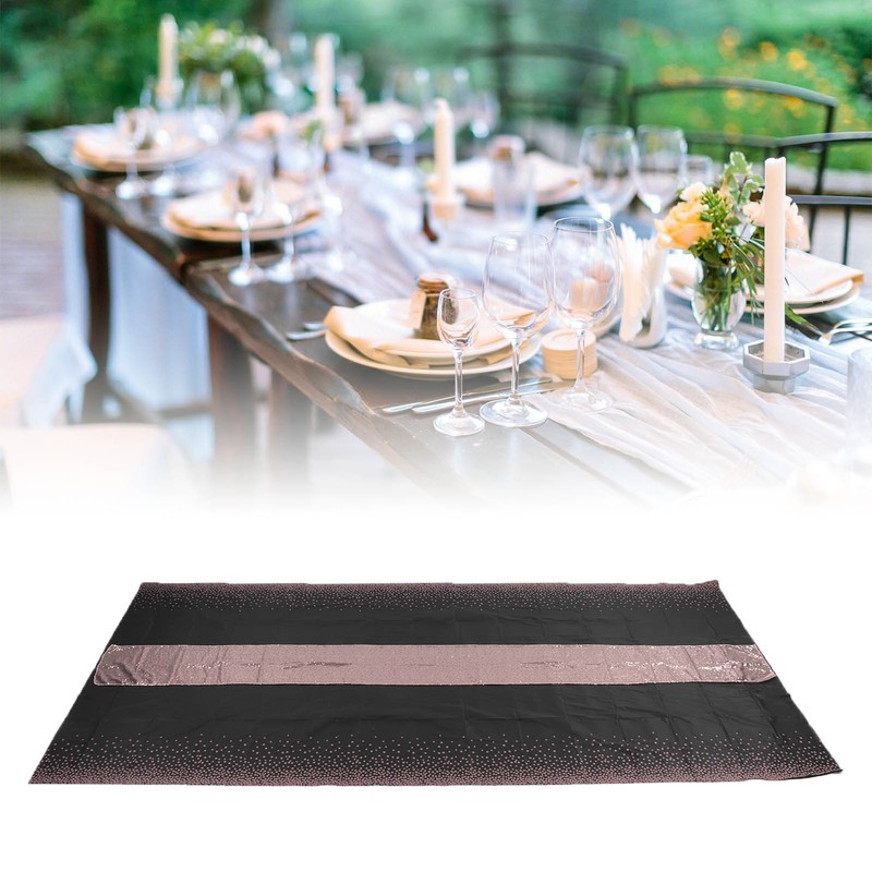 Rose Gold Dot Party Tablecloth Waterproof Polka Dot Design Rectangular