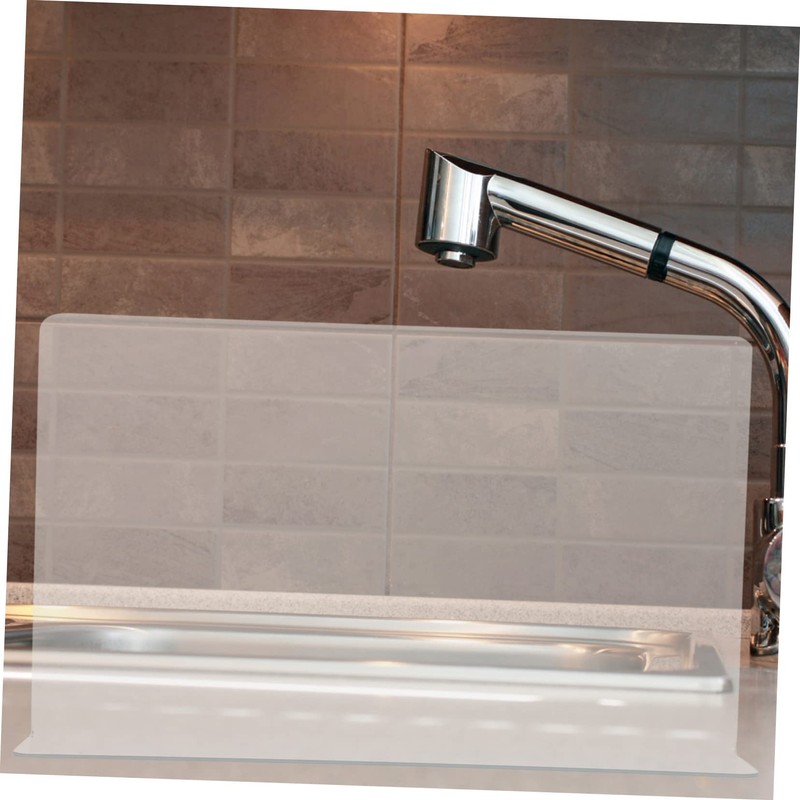 WOONEKY Bathtub Splash Guard Corner Spatter Preventer Kitchen Sink Splashing