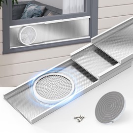 Chiligent Portable Air Conditioner Window Kit, 5" Diameter Adjustable Window Vent Kit with Aluminum Insulation, Reflecting Sunlight & Heat, Seamless & Insulated Portable AC Window Seal Kit