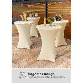Gräfenstayn® Diana High Table Cover Various Colours and Sizes for a Table Diameter of 60 cm Diameter 70 cm Diameter 80 cm with Öko-Tex Standard 100 Seal Tested Confidence 30435, Ø 70
