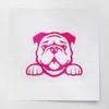 ANGDEST CLUB Decal Stickers of Bulldog Peeking (Pink) Premium Waterproof