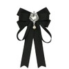 JKQBUX Bowknot Rhinestone Ribbon Bow Brooch Pre-Tied Bow tie for