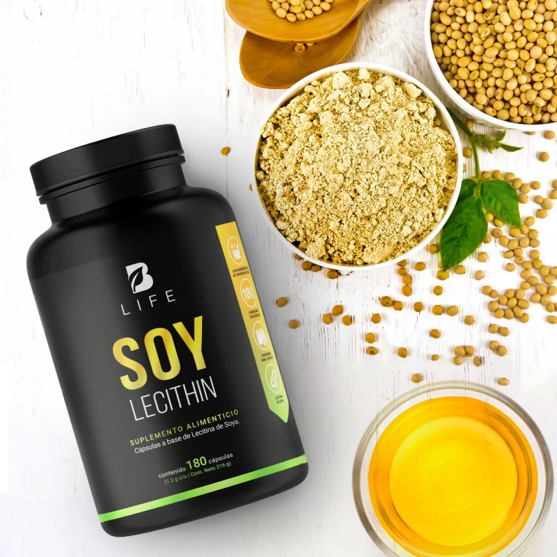 Lecitina De Soya De 180 Cápsulas Soy Lecithin B Life