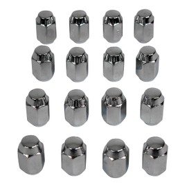 MASSFX Golf Cart Lug Nuts Full Set 16 Count for E-Z-Go Club Car Yamaha EZGO (Hex 21: 1/2-20, Chrome)