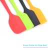 Silicone Spatula 4-piece Set, Heat-Resistant Non-stick Rubber Spatulas with Stainless