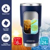 30 oz Navy Tumbler Stainless Steel Double Wall Vacuum Insulated