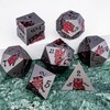 OGCOPHEN Metal DND Cat Dice 7PCS Polyhedral RPG Dice Set