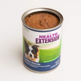 Health Extension Wet Dog Food Canned, Grain-free, Natural Food For all Puppies & Dogs with added Vitamins & Mineral, Include Turkey Entree Ingredient (13.2 Oz / 374 g)