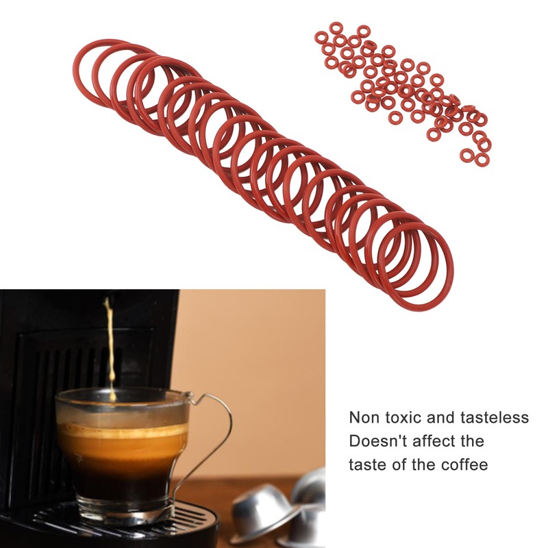 120pcs Coffee Machine O Ring High Temperature Resistance Waterproof Silicone