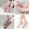 SamHeng 4 Pairs Women's Ankle High Pop Socks, Ultra Thin