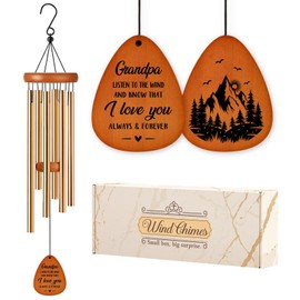 Gifts for Grandpa Christmas, Grandpa Gifts Wind Chimes, Grandpa Birthday Gifts, Gifts for Grandpa from Granddaughter Grandson, Unique Wind Chimes Presents for Grandpa, 25.5in