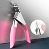 Premium steel nail tip cutter, tip cutter, nail tip scissors, nail clippers, pink 3ea