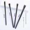 Blade Eyeliner Brush: Flat Angled Design for Powder & Under-Eye Makeup [Set] - Black 2ea