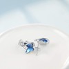 AOBOCO Sterling Silver Infinity Butterfly Earrings, Crystal from Austria, Hypoallergenic