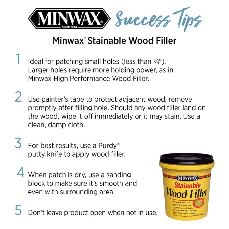 Minwax 42852000 Stainable Wood Filler, 6-Ounce, 6 oz