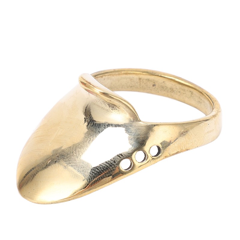 Brass Archery Thumb Ring Portable Finger Protector with Anti Lost