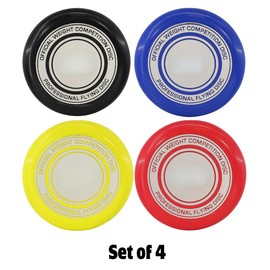 eMKay® Pack of 4 Professional Frisbees 180g – Colourful Flying Discs for Outdoor Games – Durable 26cm Beach Park and Garden Toys – Summer Fun for Kids and Adults