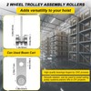 HZG 2 Wheel Trolley Assembly Rollers, Two Bearing Trolley Assembly